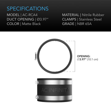Noise reduction clamp, duct connector with steel clamps