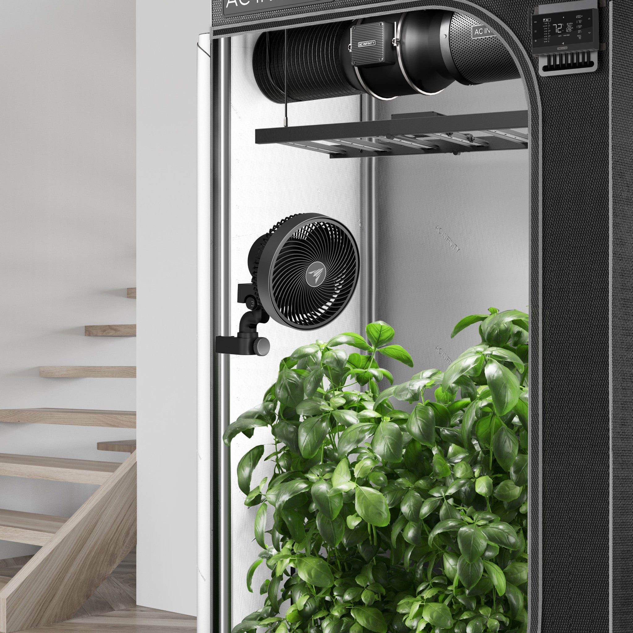 CLOUDRAY S9, Grow Tent Fan with Clip, 225mm, 10 Speeds, EC Motor, Auto Oscillation