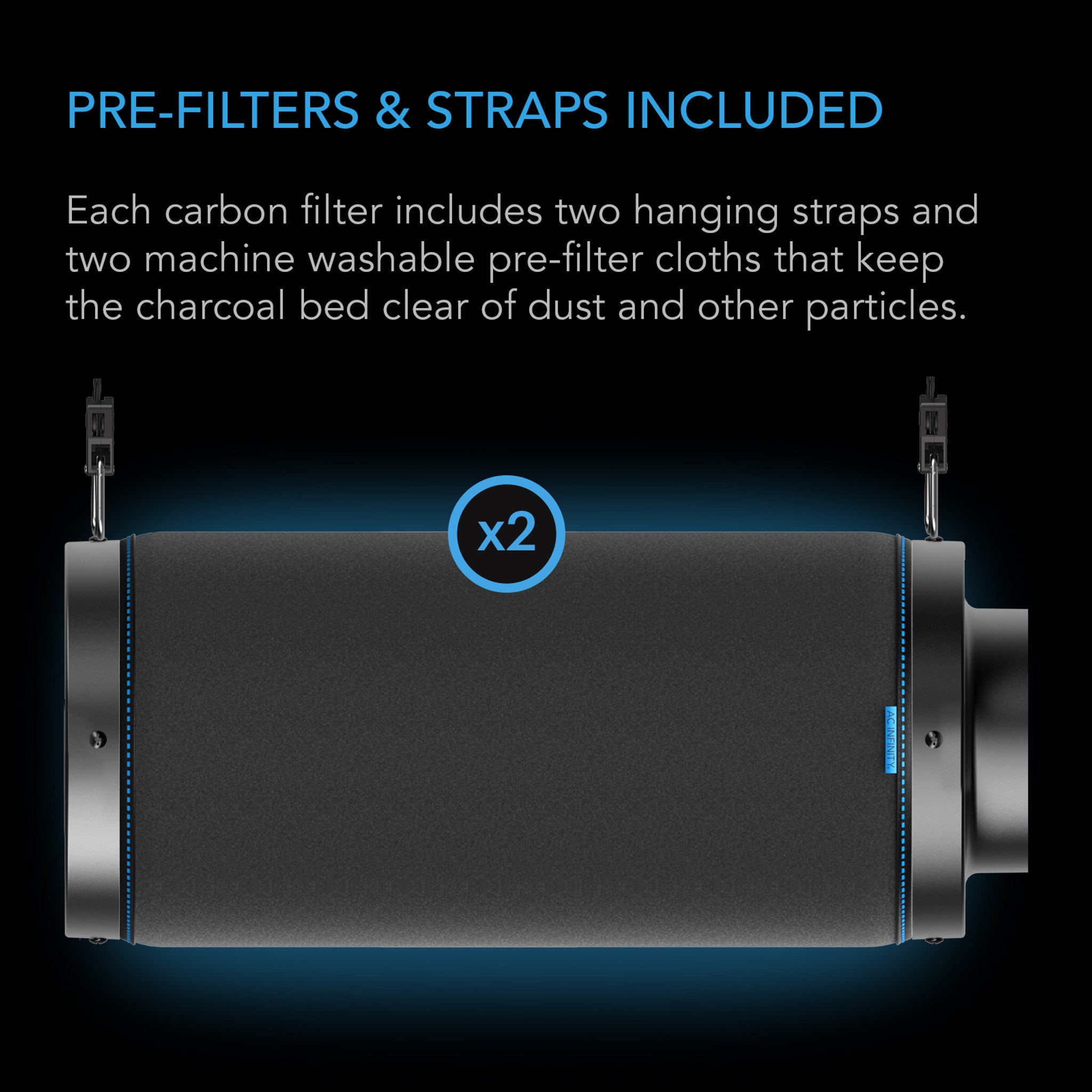 AC Infinity DUCT CARBON FILTER - Filtry węglowe