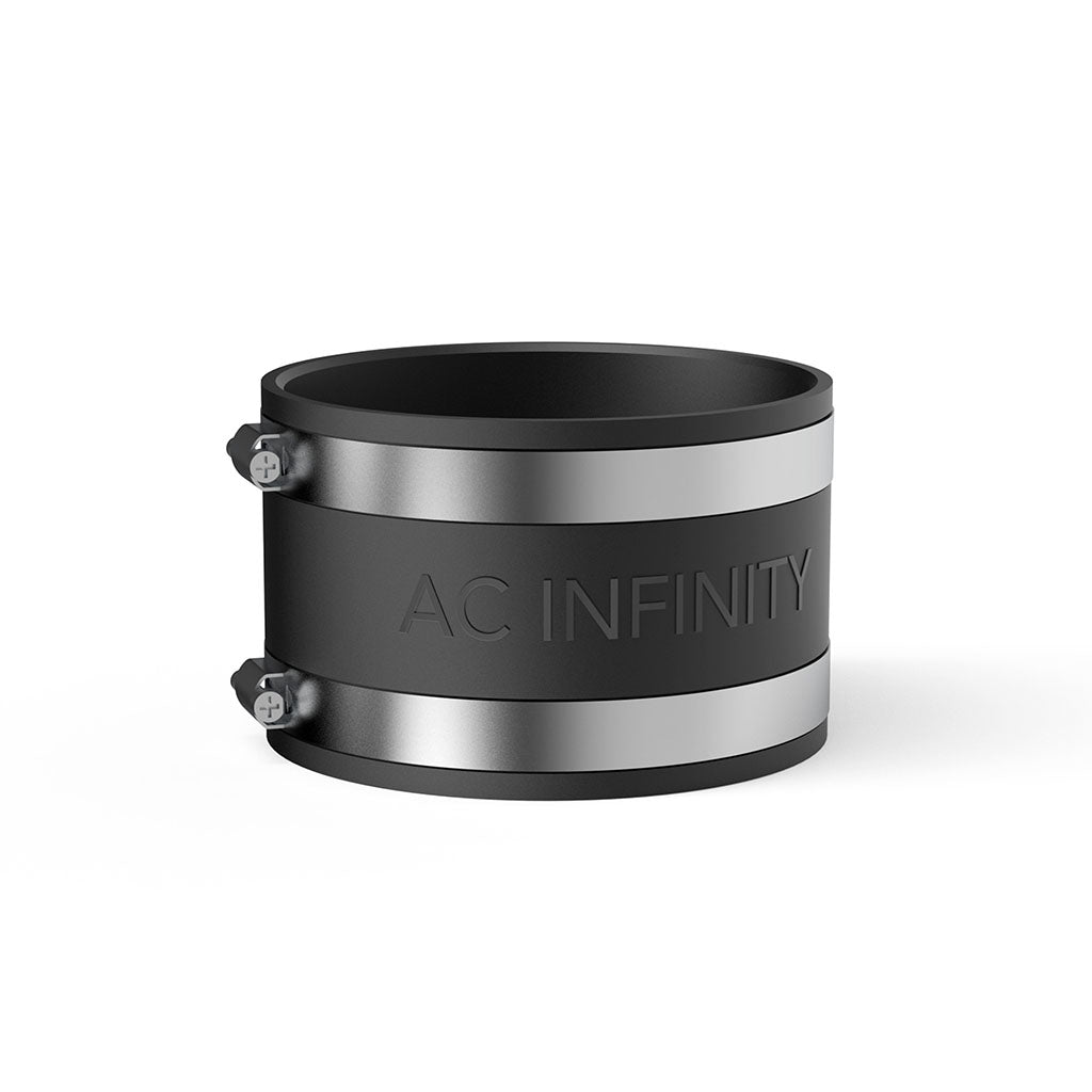Noise reduction clamp, duct connector with steel clamps