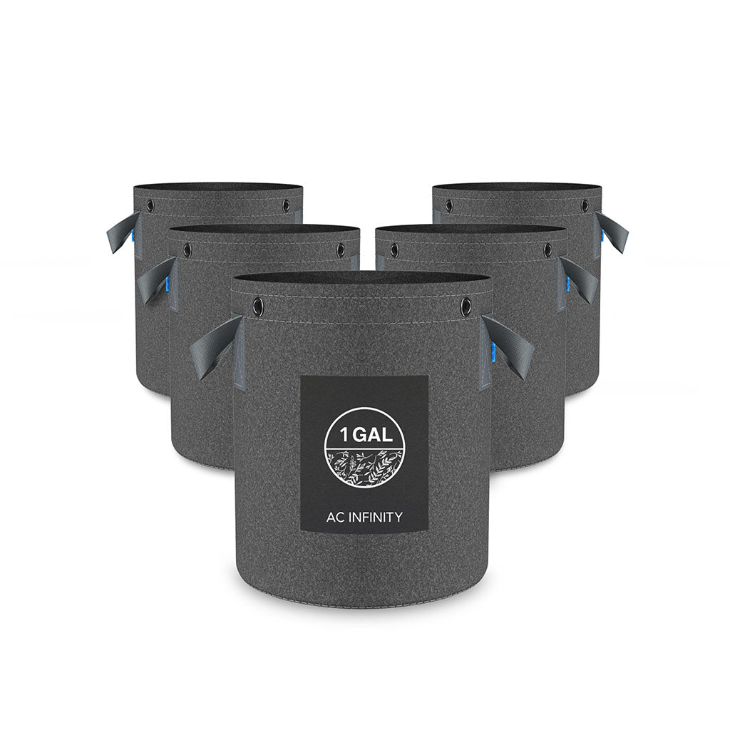 AC Infinity Heavy Duty Reusable Fabric Pots 5 Pack - Wytrzymałe donice materiałowe 5 Pack