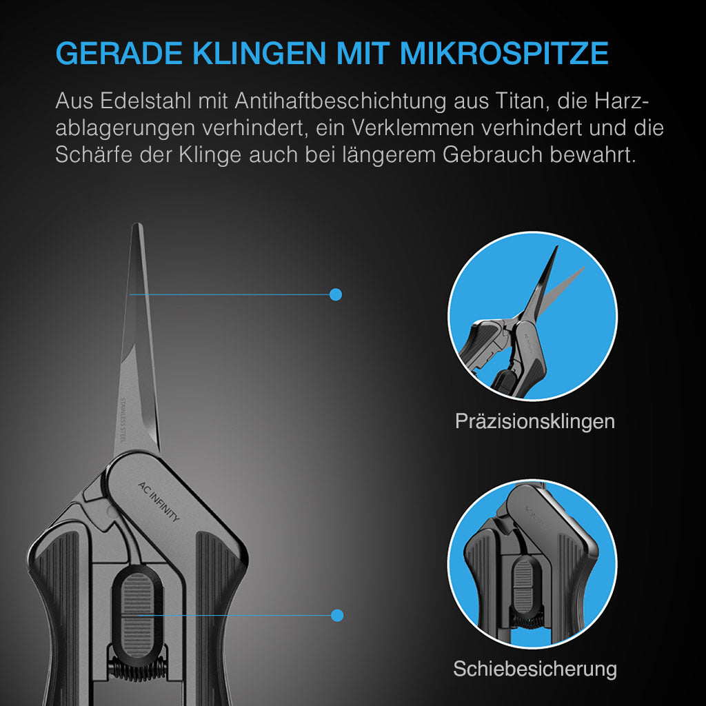 Steel pruning shears with curved blades, ergonomic and lightweight
