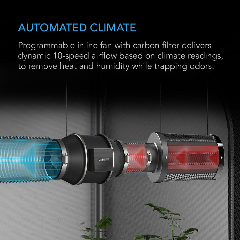 Advanced tent system for growing plants, WiFi-integrated control