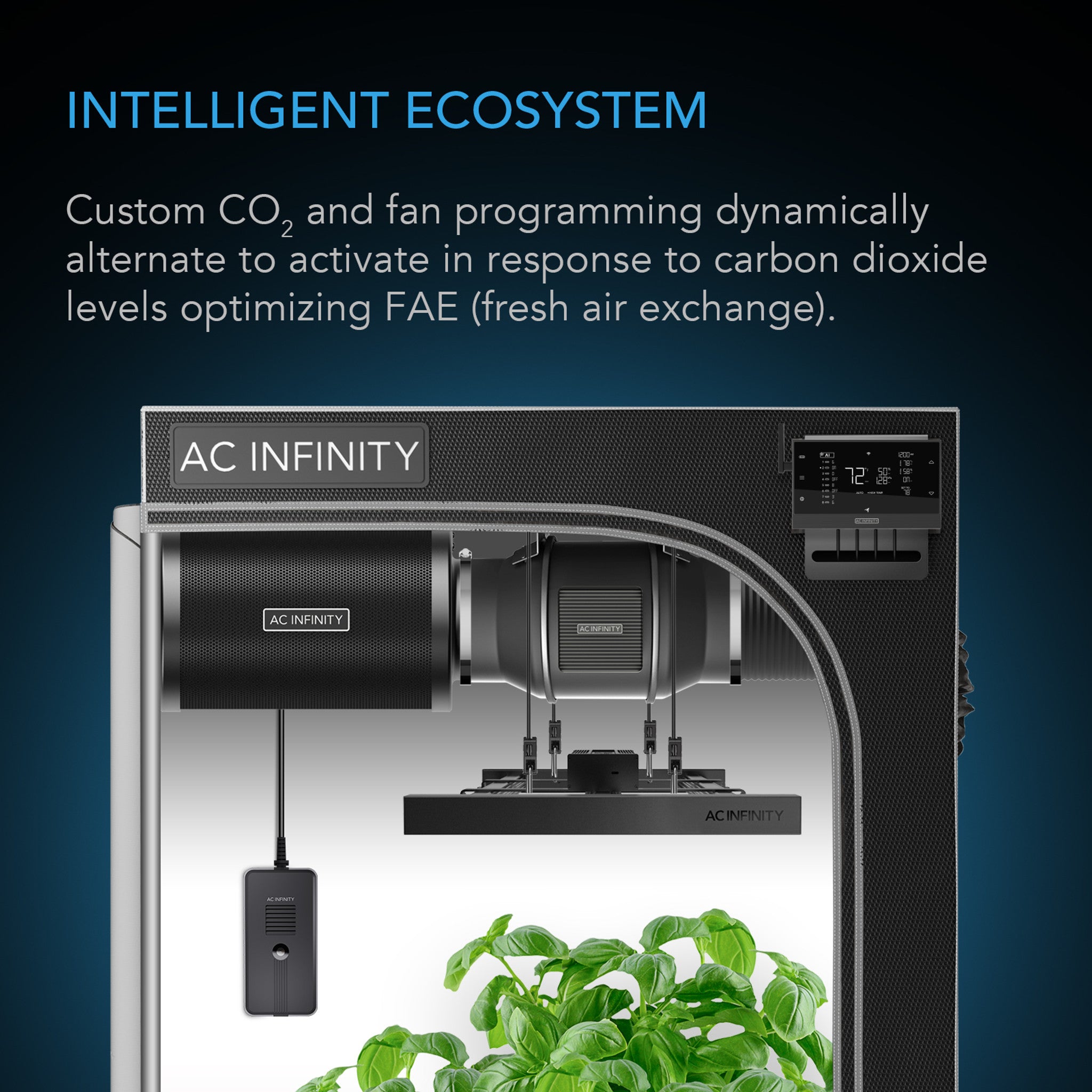 CO2 + Light Sensor exclusively for AI+ Controller, CO2 data tracking, FAE optimized