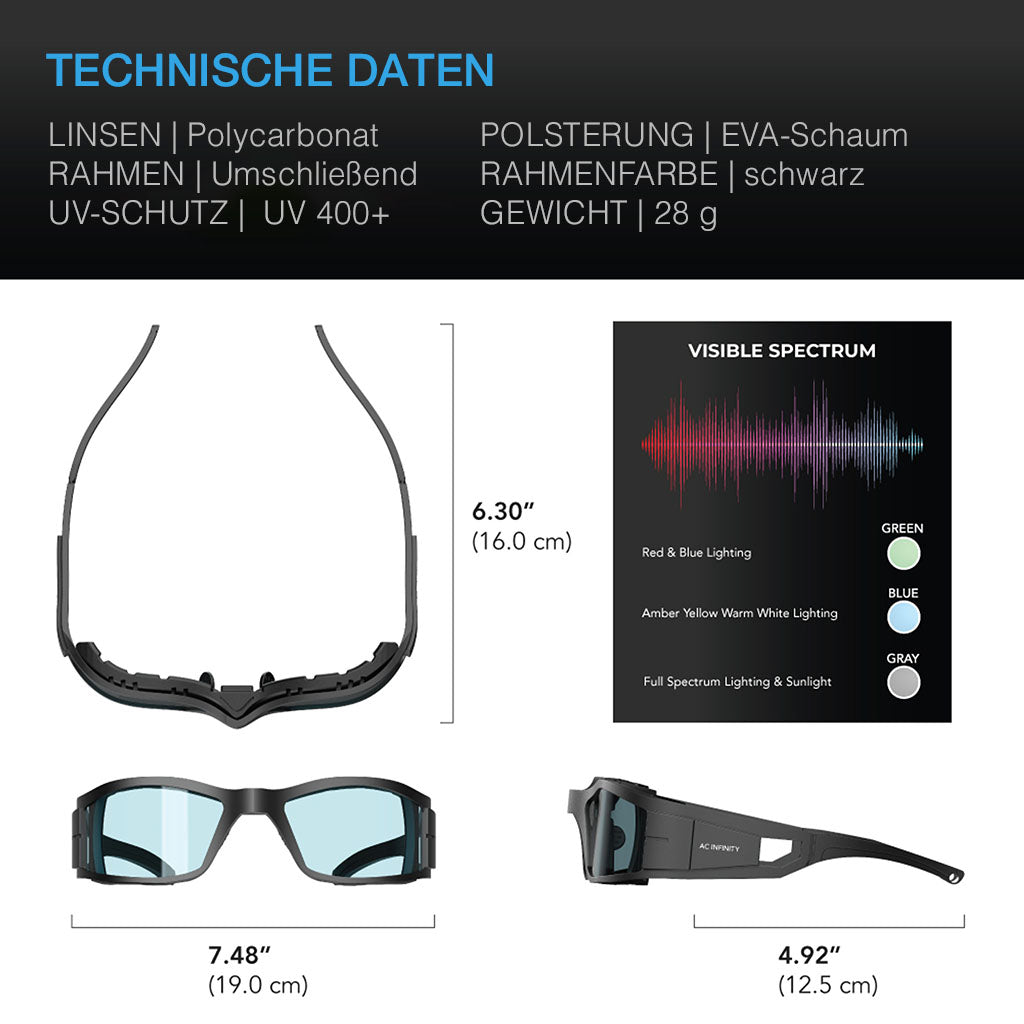 AC Infinity Grow Room Glasses - Specjalistyczne okulary ochronne